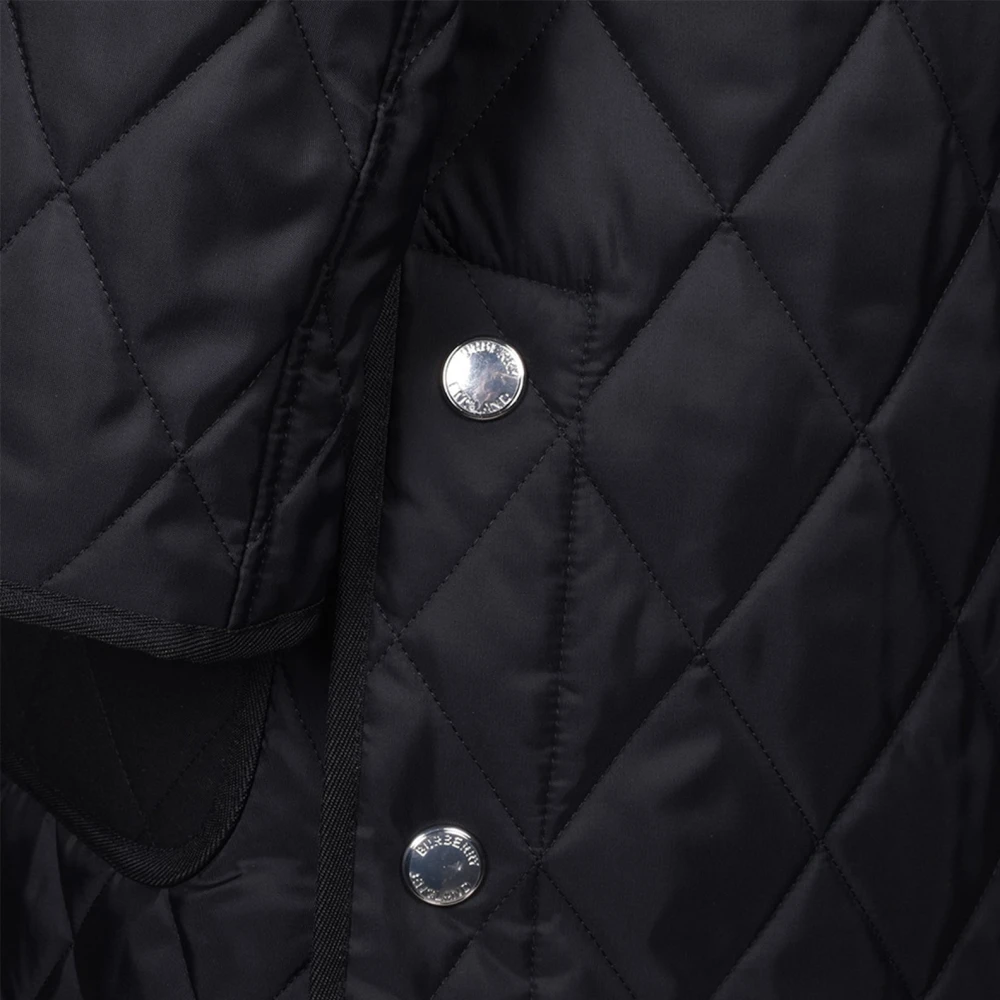 Burberry Gewatteerde Parka met Capuchon Black Dames