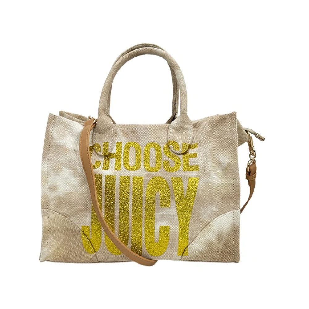 Juicy Couture Women's Beige Shopping Bags, One Size, Iris Tote Bag