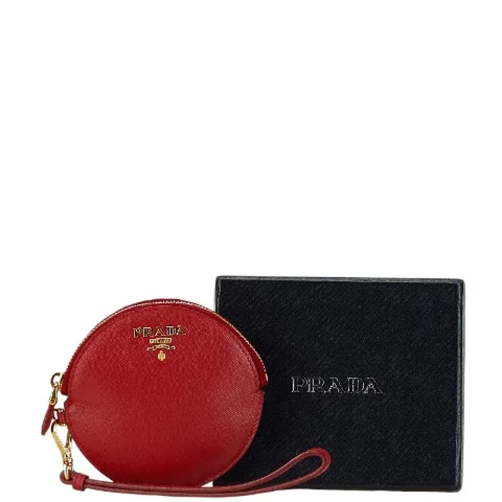 Prada Vintage Pre-owned Leather wallets Red Dames