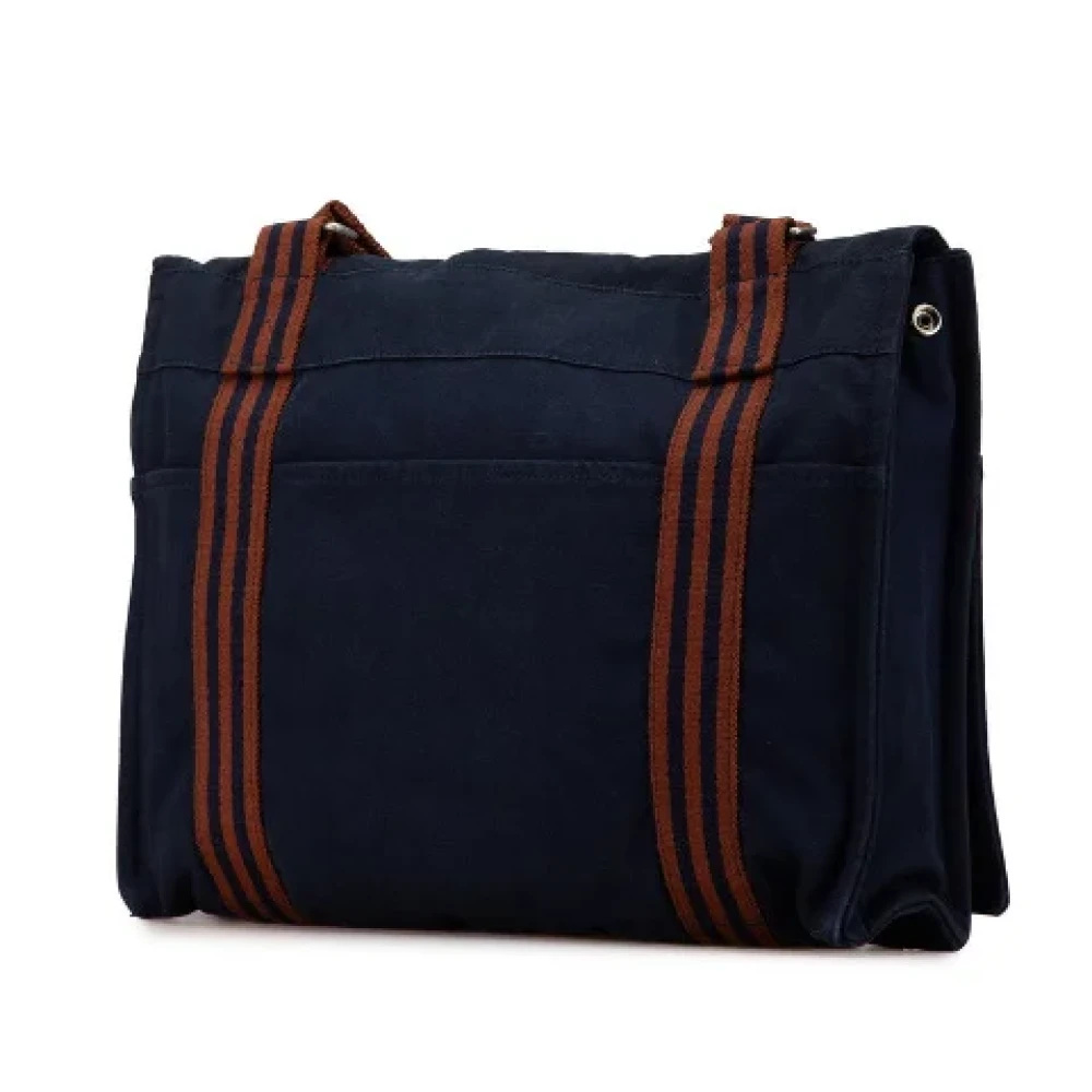 Hermès Vintage Pre-owned Canvas crossbody-bags Blue Dames