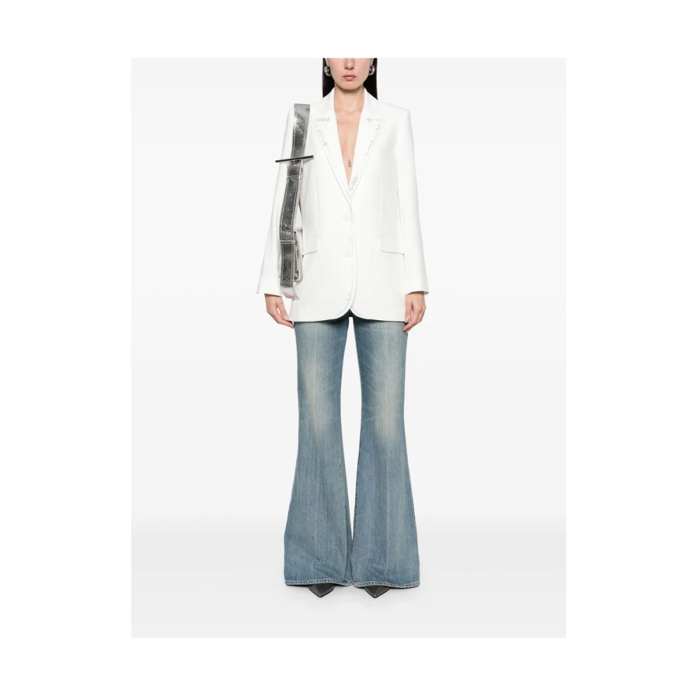 Zadig & Voltaire Witte Geknoopte Jas met Splitmanchetten White Dames