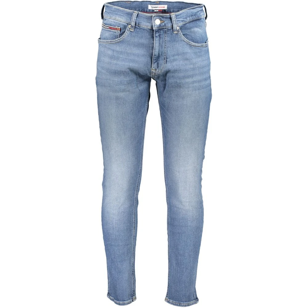 Tommy Hilfiger Slim Tapered Gewassen Jeans met Borduursel Blue Heren