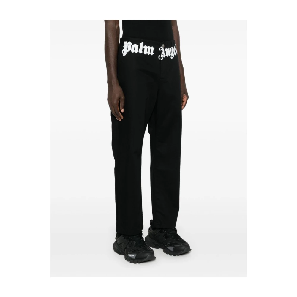 Palm Angels Zwarte Broek Aw24 Black Heren