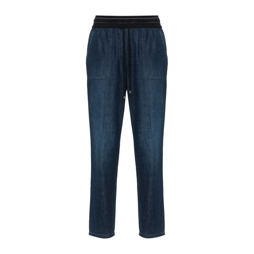 Lorena Antoniazzi Blauwe Denim Koord Tapered Jeans Blue Dames