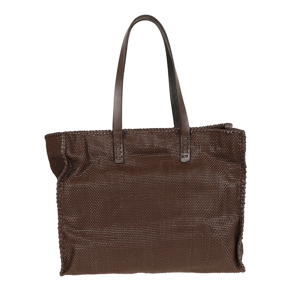 Dragon Diffusion Bruine Leren Shopper Tas Brown Dames