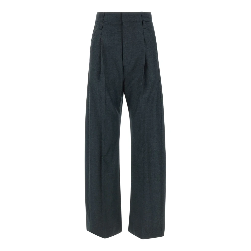 Victoria Beckham Women's Green Tailored Trousers "Ethel" In Wool - Image 5