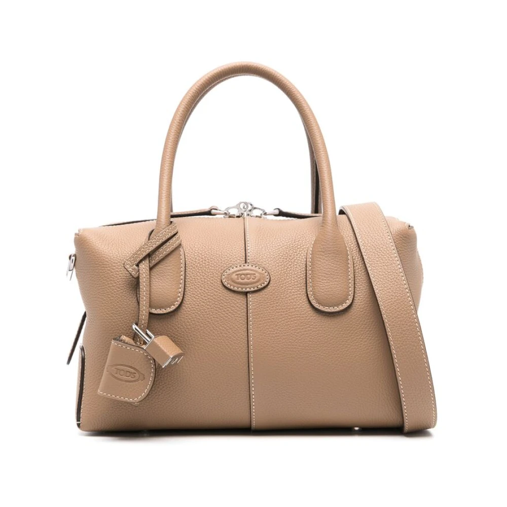 TOD'S Bruine leren handtas met bovenrits Brown Dames