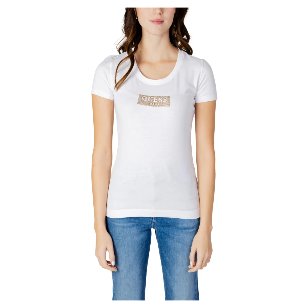 Guess Dames T-Shirt Lente Zomer Collectie White Dames