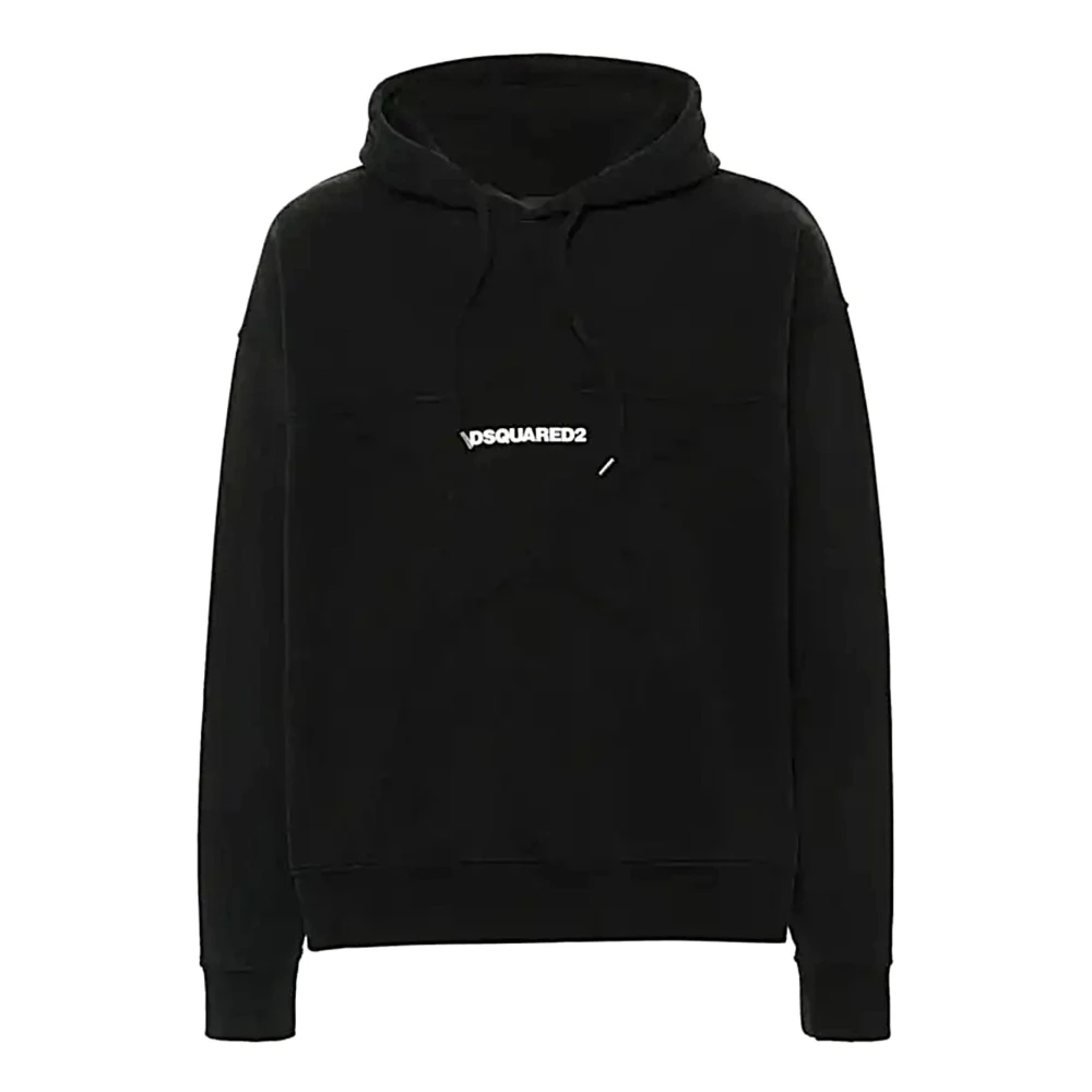 Dsquared2 Men's Black Felpa - Hoodies - L - Sweatshirts & Hoodies