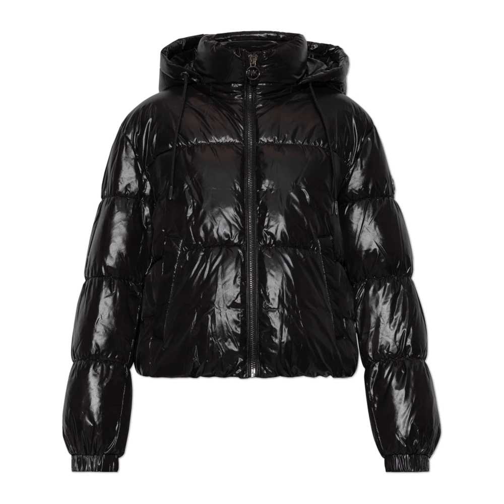 Michael Kors Gewatteerde jas met capuchon Black Dames