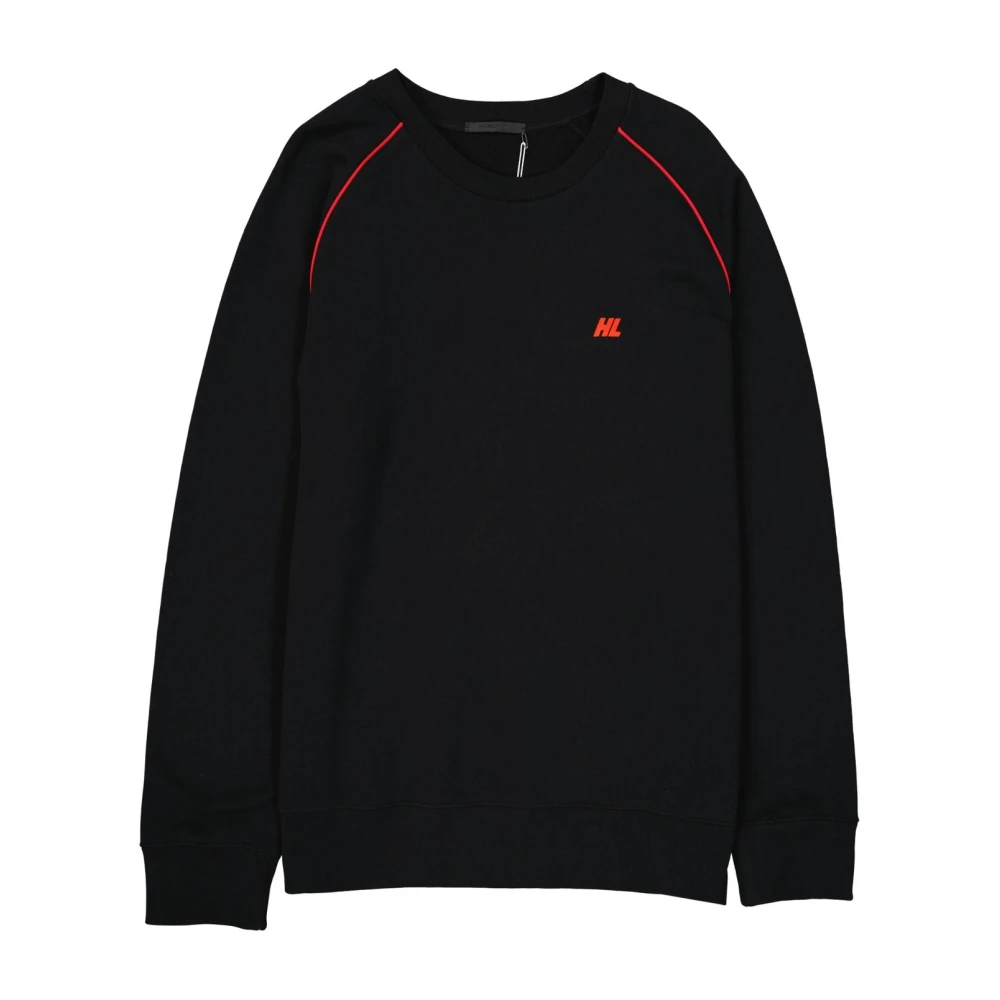 Helmut Lang Zwarte Katoenen Crew Neck Sweatshirt Black Heren