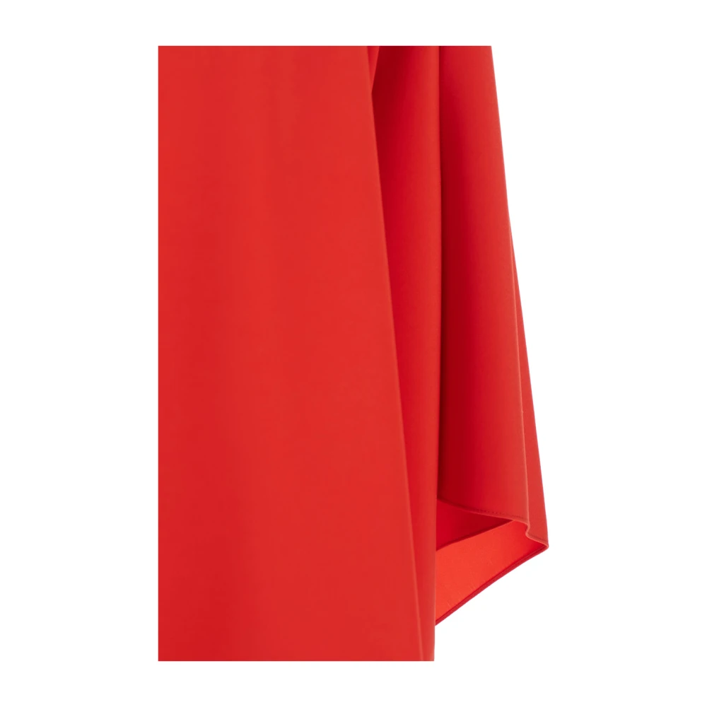 Gianluca Capannolo Rode Boothals Gedrapeerd Mouw Top Red Dames