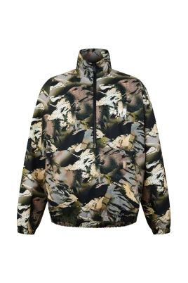 Camo Logo Tape Windbreaker Jacket