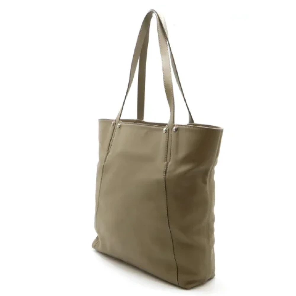 Bvlgari Vintage Pre-owned Leather shoulder-bags Gray Dames