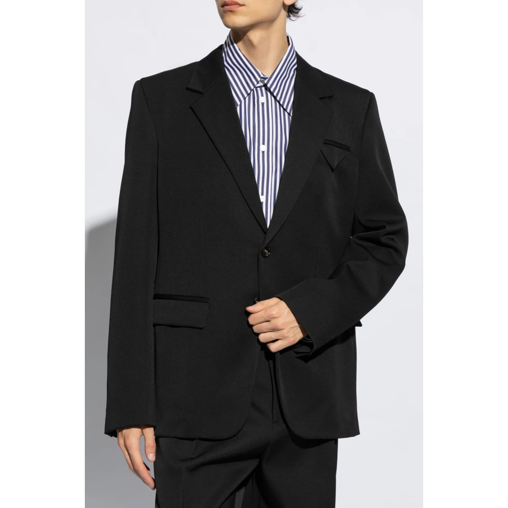 Bottega Veneta Blazer met open revers Black Heren