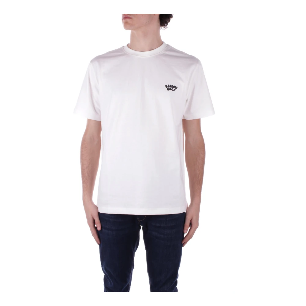 Barrow Beige Logo T-shirt White Dames
