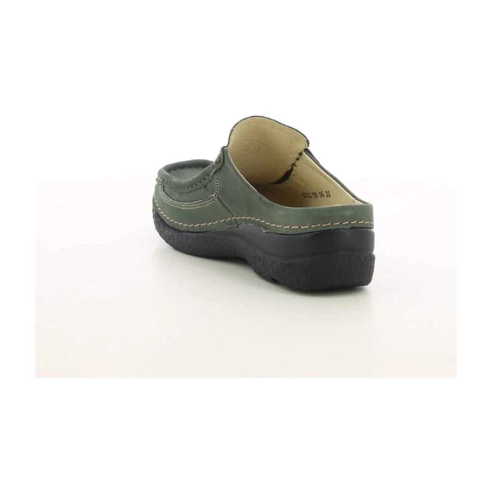 Wolky Damesschoenen Groen Roll Slide W23 Green Dames