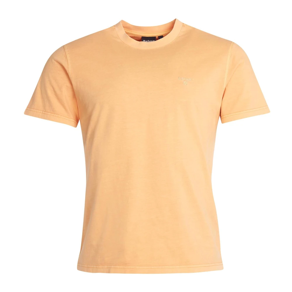 Barbour Geverfde T-shirt met Borduursel Orange Heren