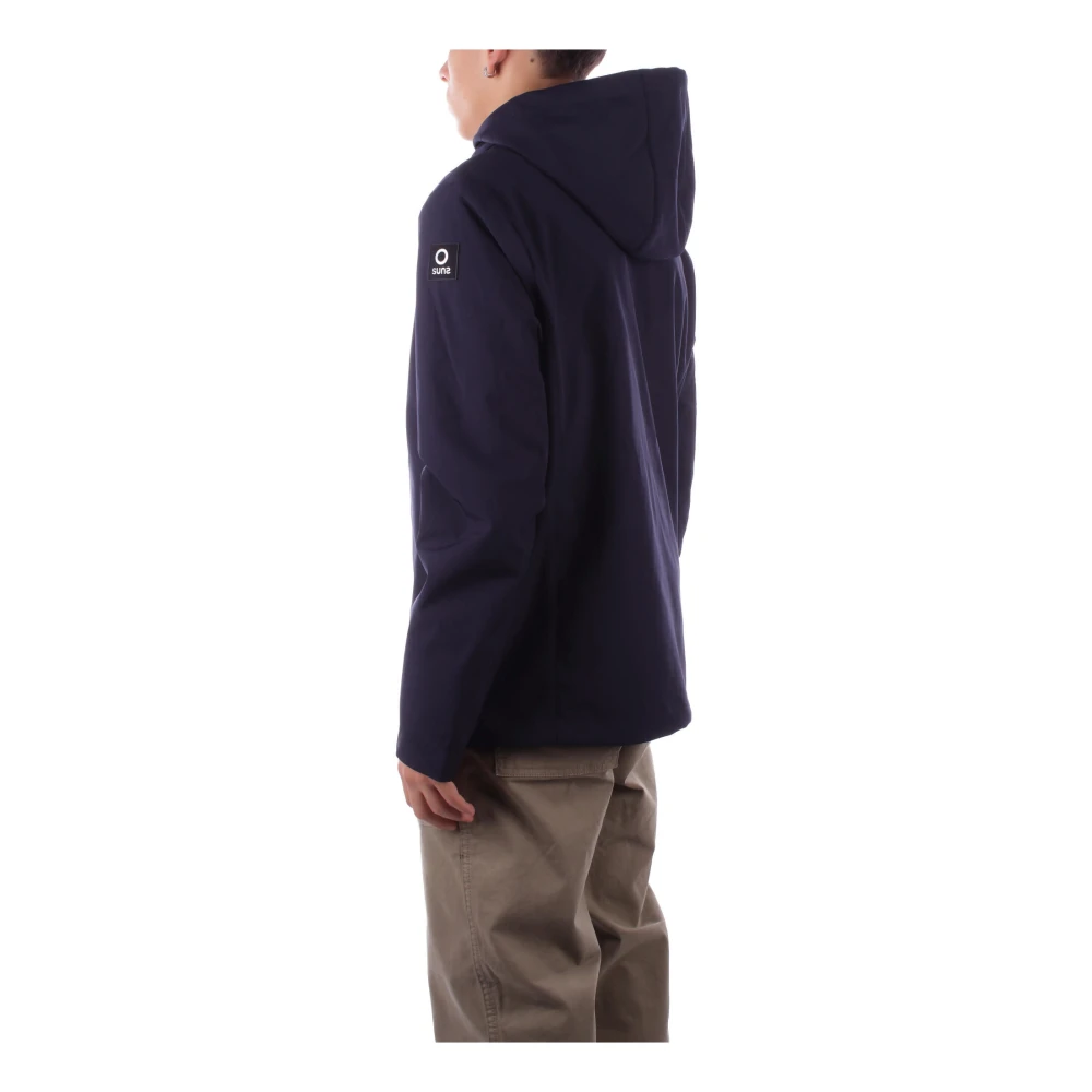 Suns Logo Zijrits Jas met Zakken Blue Heren