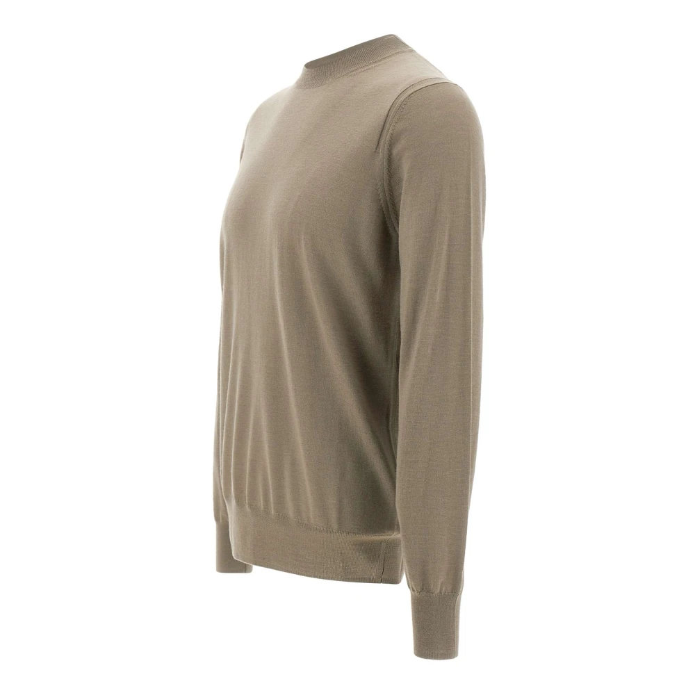 Paolo Pecora Groene Wollen Pullover Trui Green Heren