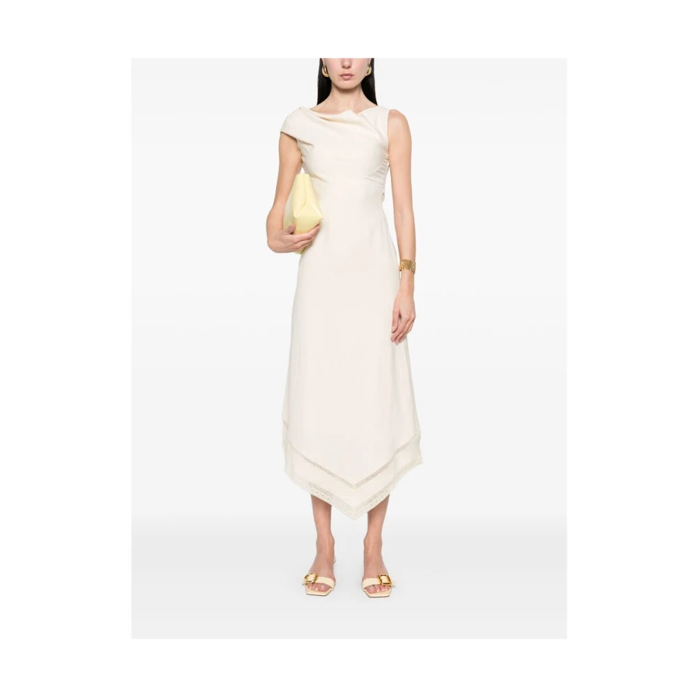 Faithfull the Brand Beige Jurk met Verborgen Sluiting Beige Dames