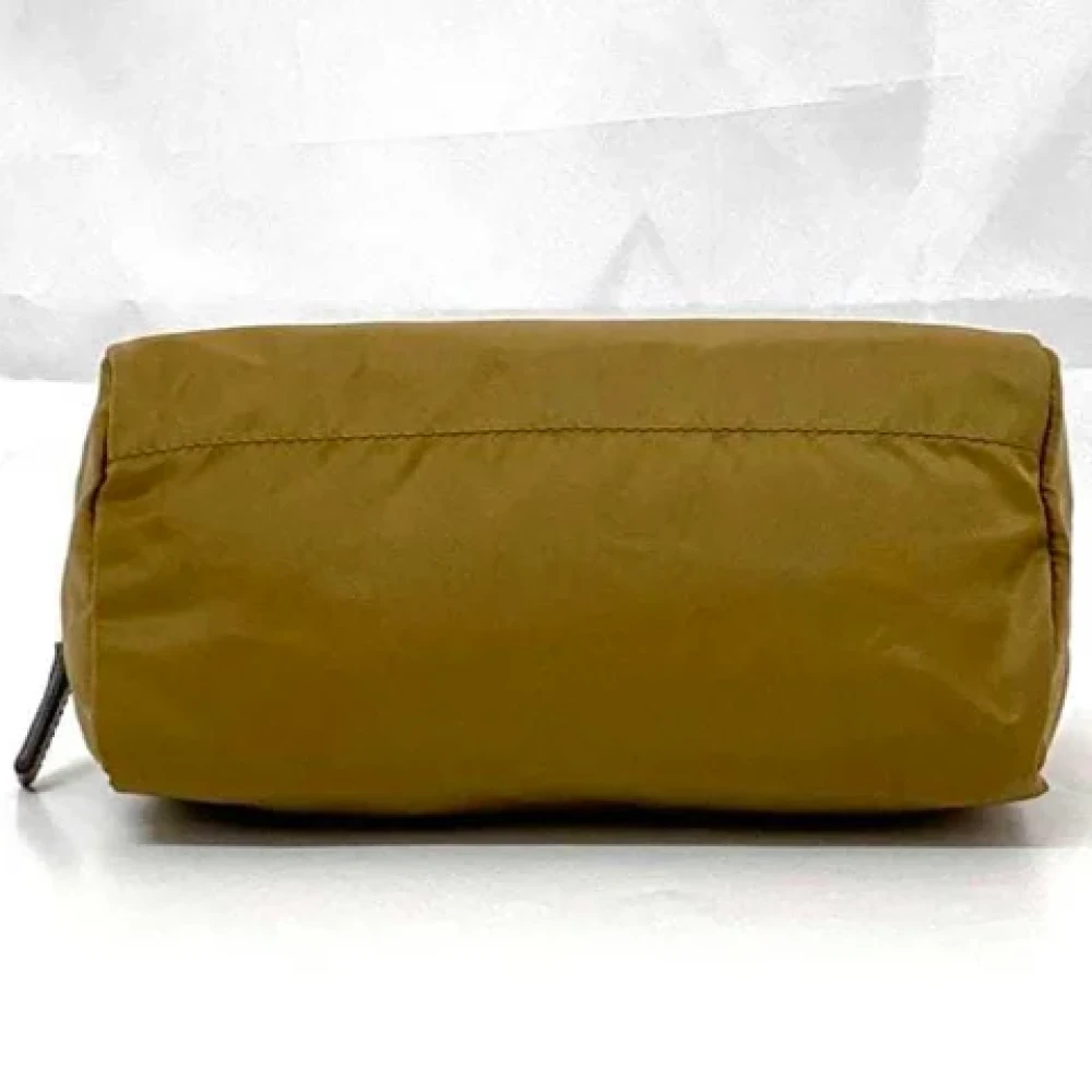 Prada Vintage Pre-owned Nylon prada-bags Beige Dames