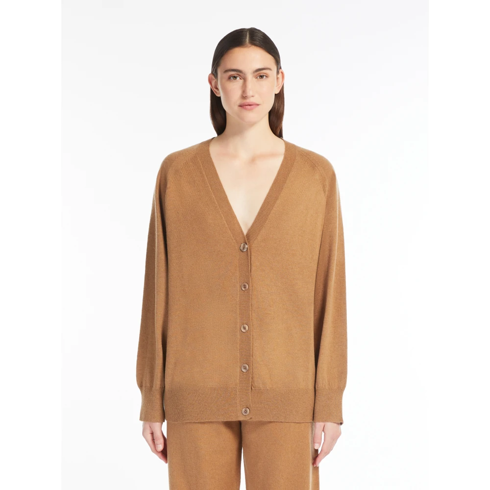 Max Mara Bruine Wol en Kasjmier Jas Brown Dames