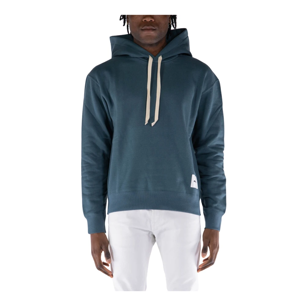 Jil Sander Klassieke Katoenen Hoodie Blue Heren