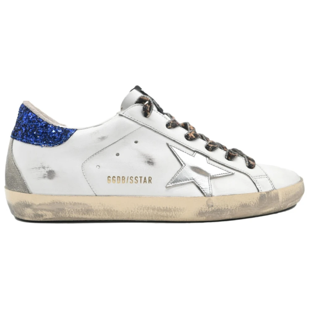 Golden Goose Silverstjärna Glitter Sneakers White, Dam