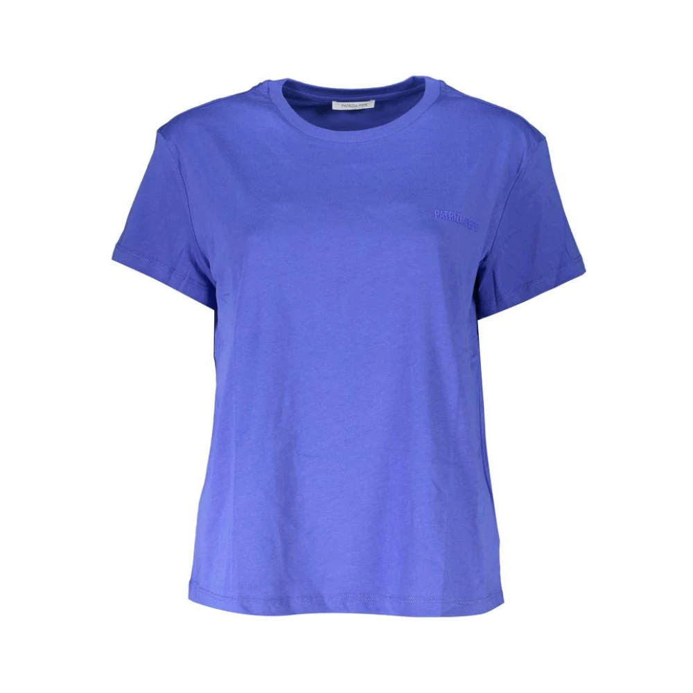 PATRIZIA PEPE Blauw T-shirt met korte mouwen en logo Blue Dames