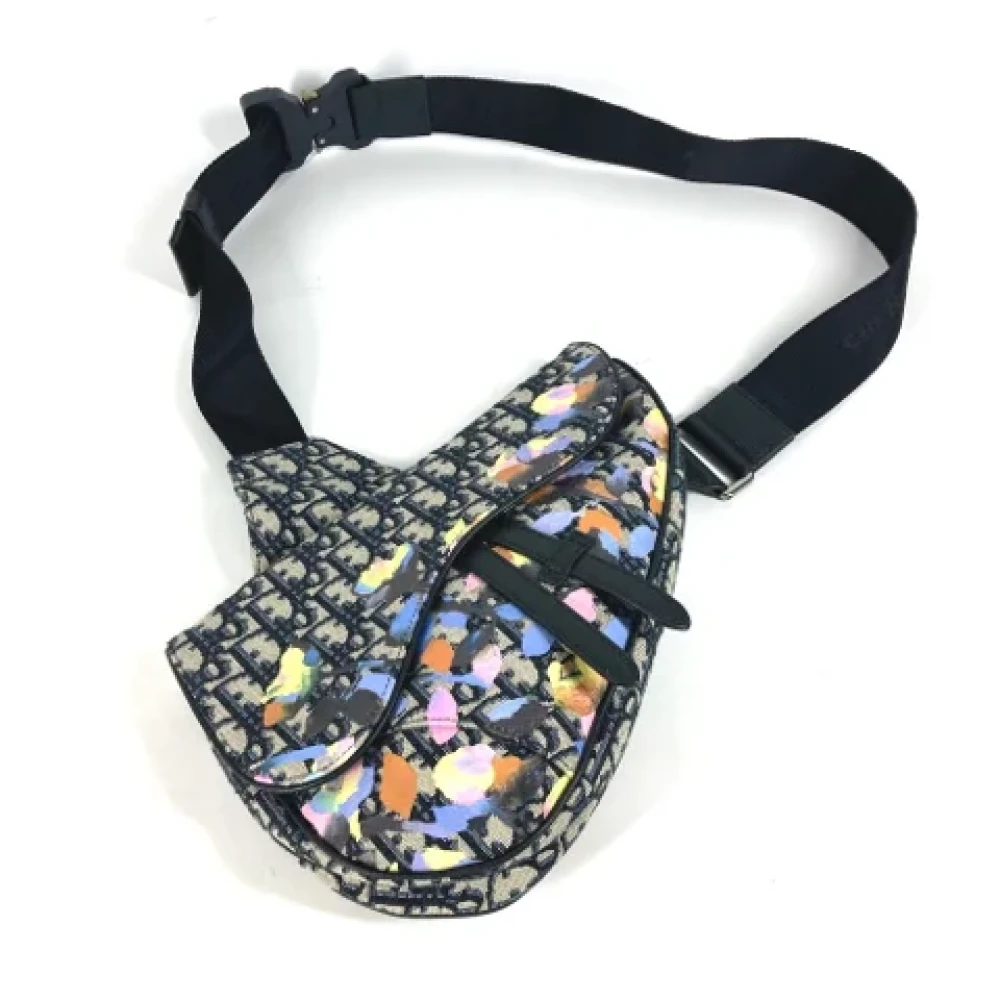 Dior Vintage Pre-owned Fabric dior-bags Blue Heren