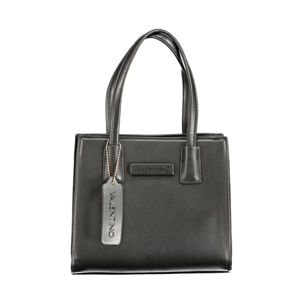 Valentino by Mario Valentino Zwarte polyethyleen handtas met verstelbare schouderband en binnenzak Black Dames