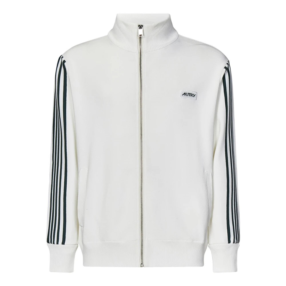 Autry Viscose Blend Knit Track Jacket White Heren