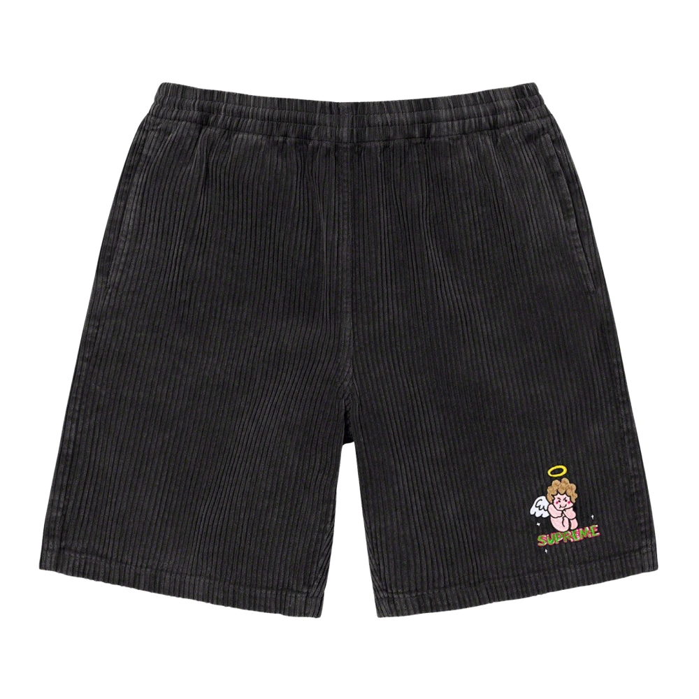 Supreme Zwarte Corduroy Shorts Limited Edition Black Heren