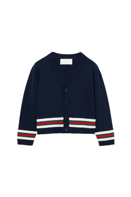 Cotton Cardigan with Web