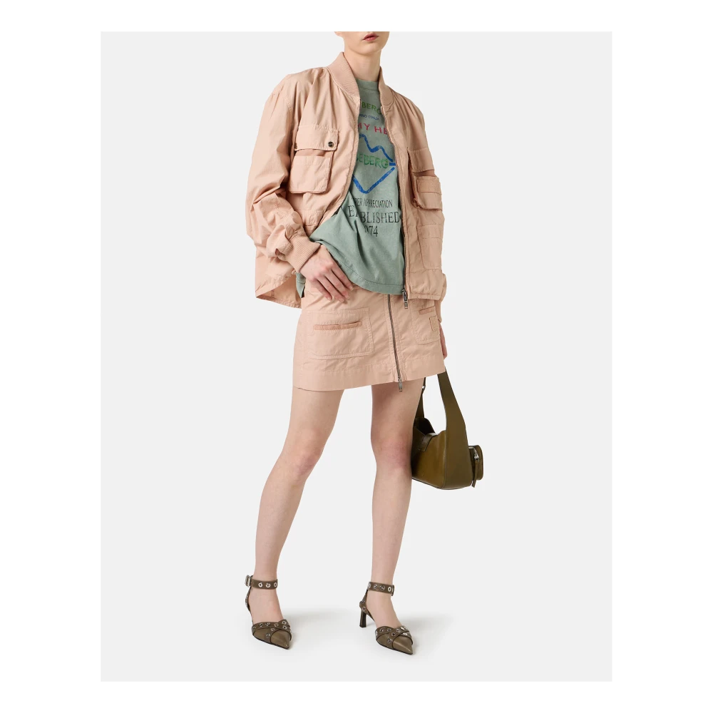 Iceberg Blush katoenen parachute canvas korte rok Pink Dames