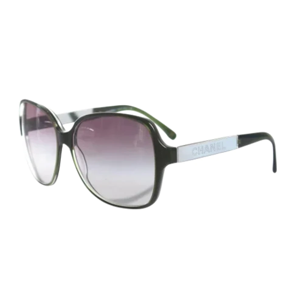 Chanel Vintage Pre-owned Plastic sunglasses Green Dames