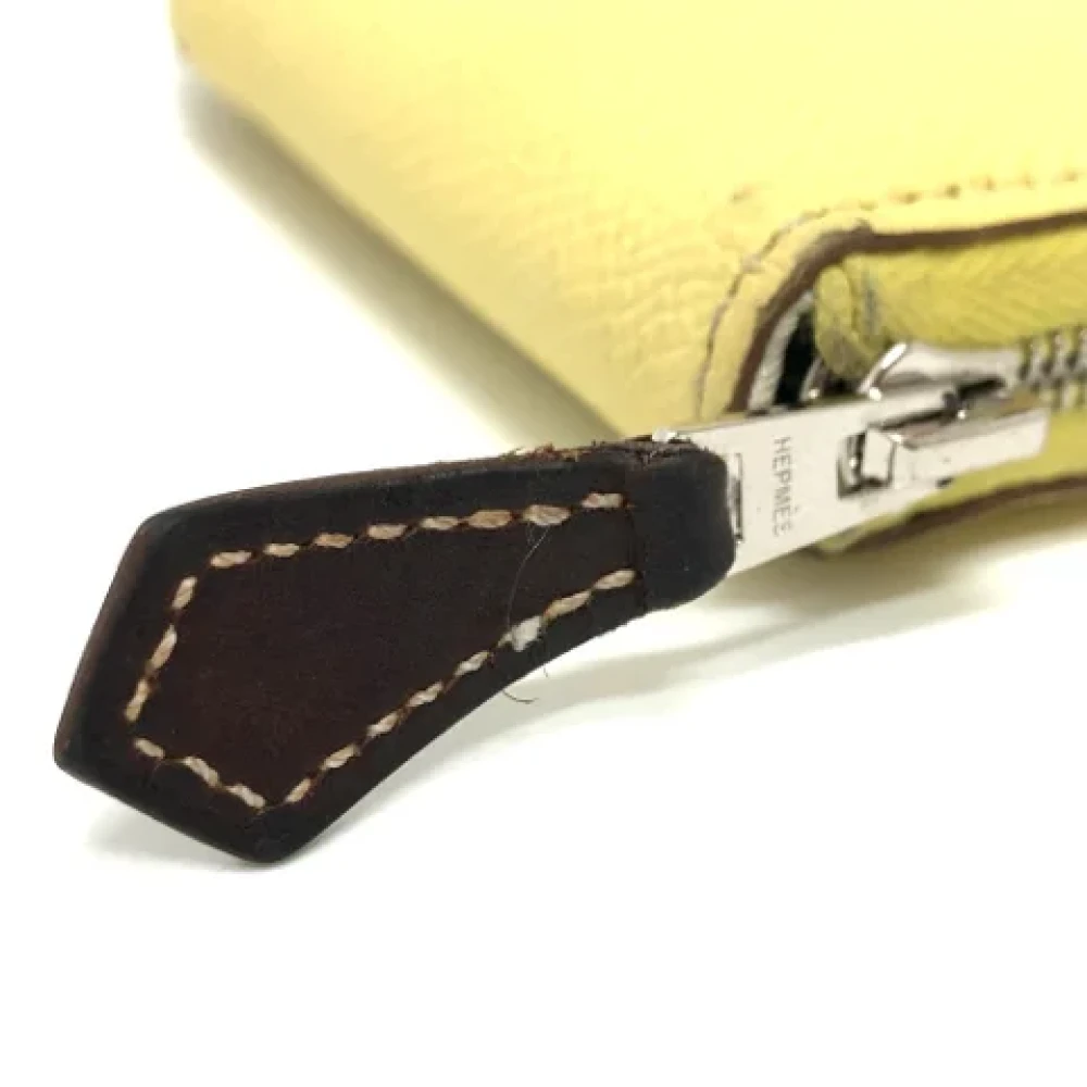 Hermès Vintage Pre-owned Leather wallets Yellow Dames