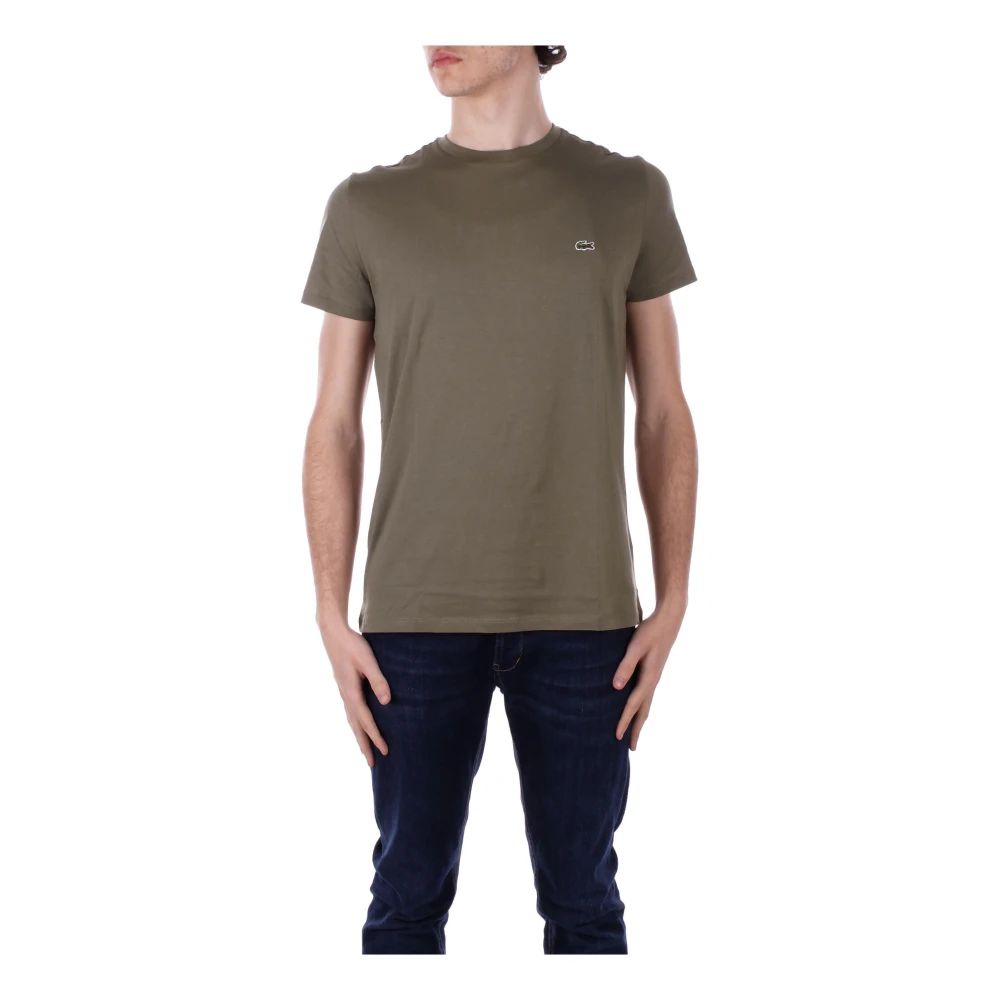Lacoste Militaire Stijl T-shirts en Polo's Green Heren