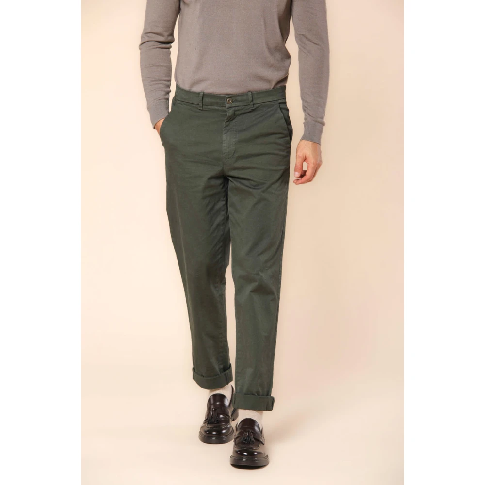 Mason's Groene Chinos 22 Relaxte Pasvorm Broek Green Heren