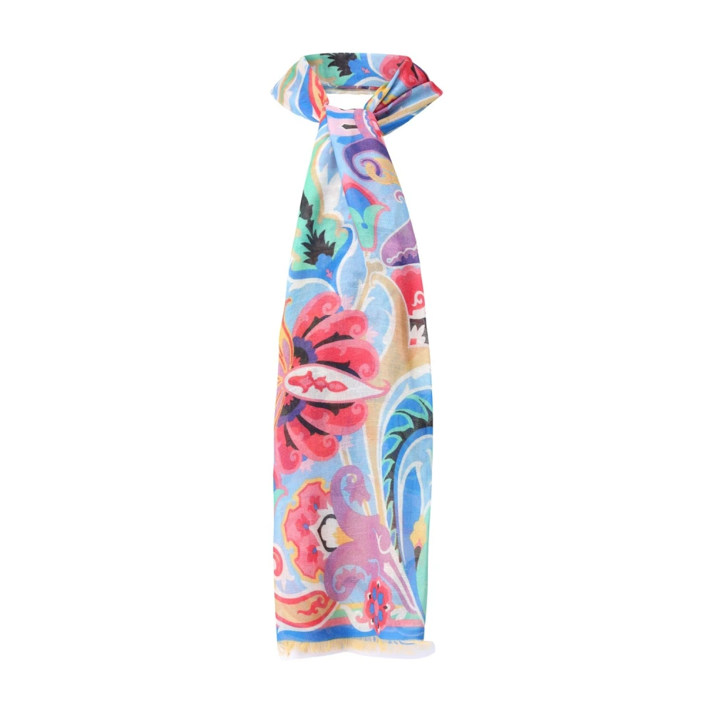 ETRO Zijden Ornamenteel Patroon Sjaal Multicolor Dames