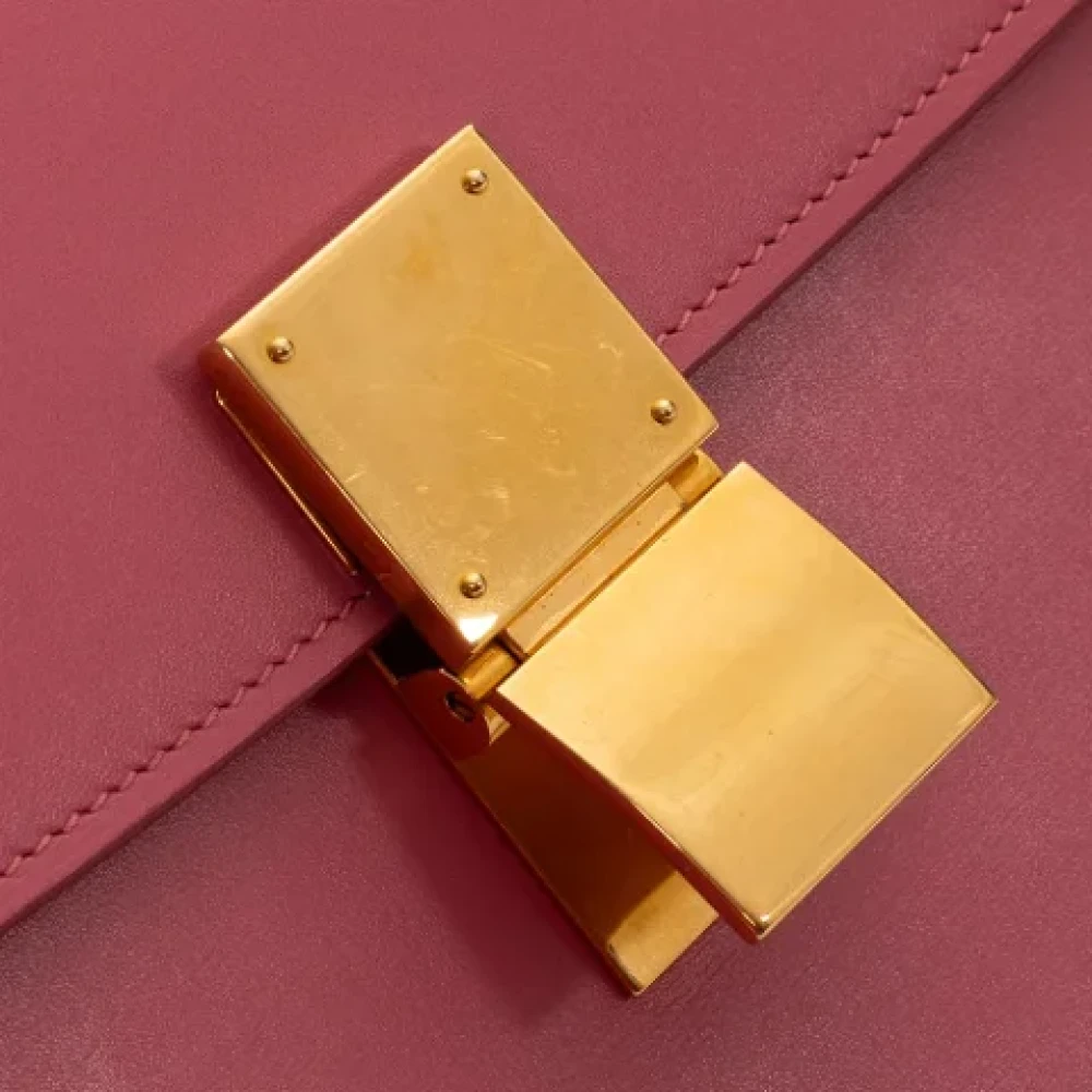 Celine Vintage Pre-owned Leather celine-bags Pink Dames