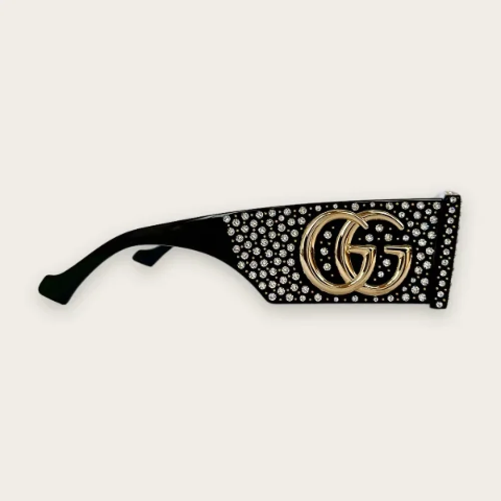 Gucci Vintage Pre-owned Acetate sunglasses Black Dames