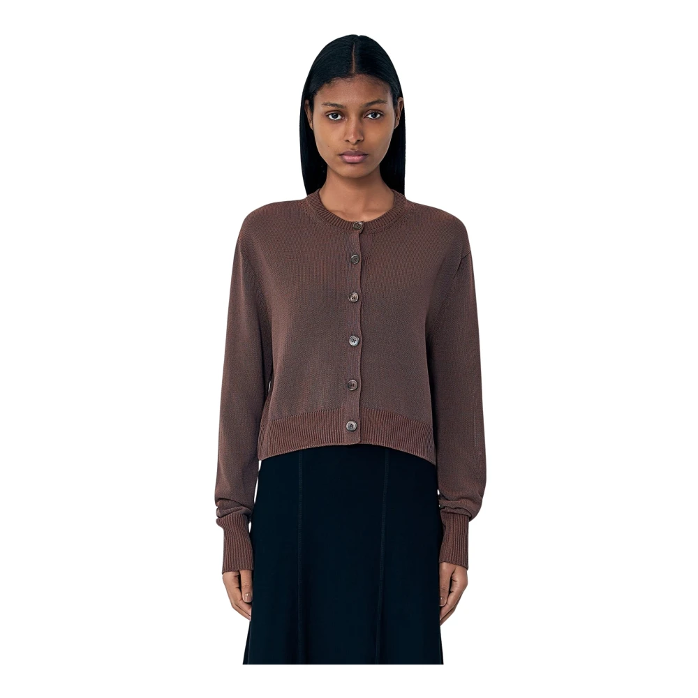 Our Legacy Women's Brown Cardigans, L, Mirco Cardigan