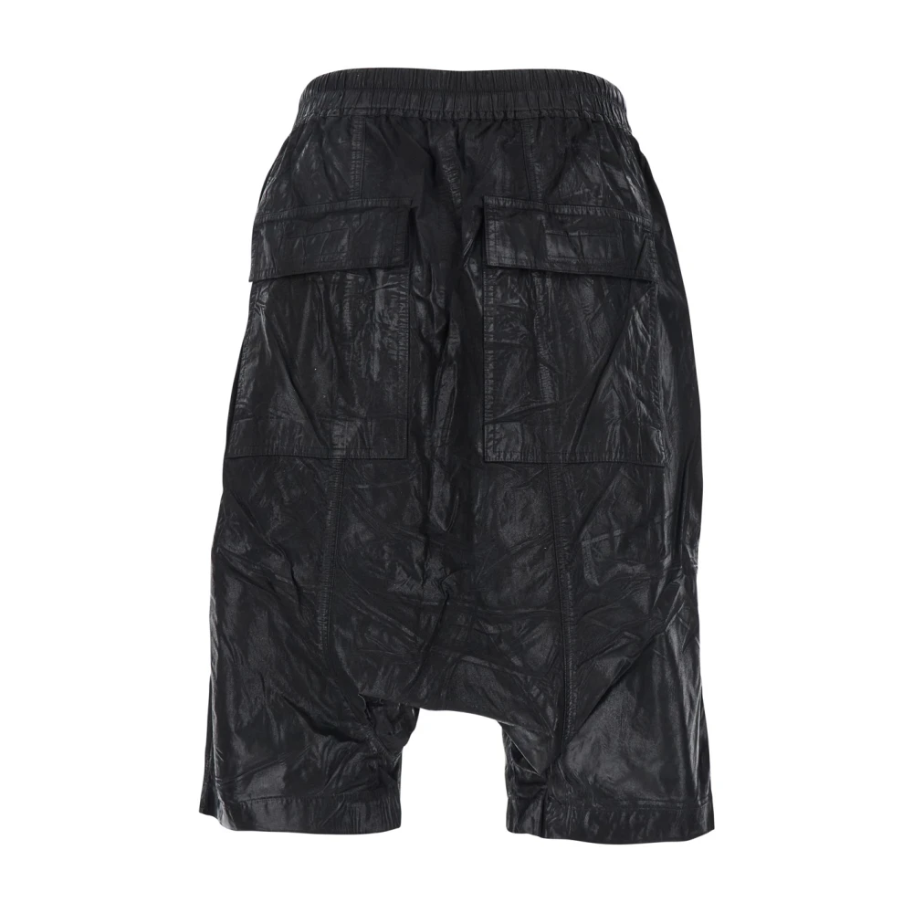 Rick Owens Zwarte Drop Crotch Trekkoordbroek Black Heren