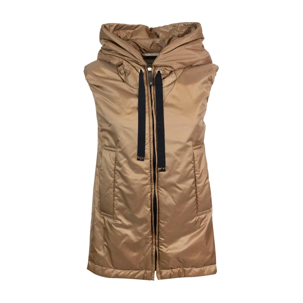Weekend Max Mara Brown Waistcoats, Female, 2XS, Polyester Jacket