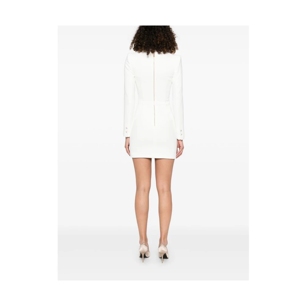 Elisabetta Franchi Witte Korte Jurk met Sjaal White Dames
