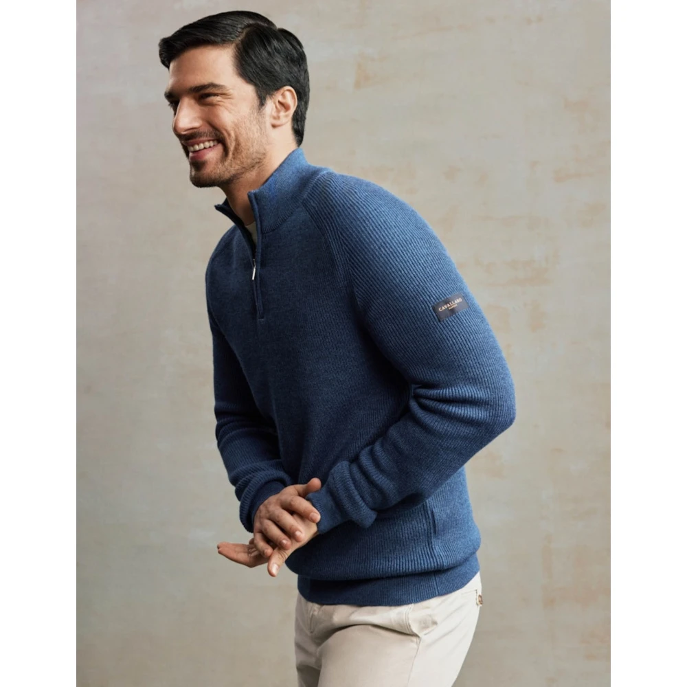 Cavallaro Blauw Sondrio Stijlvol Overhemd Blue Heren