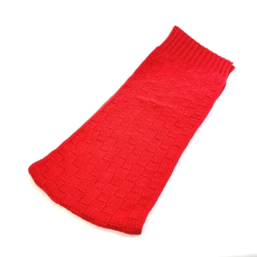 Louis Vuitton Vintage Pre-owned Cashmere scarves Red Dames