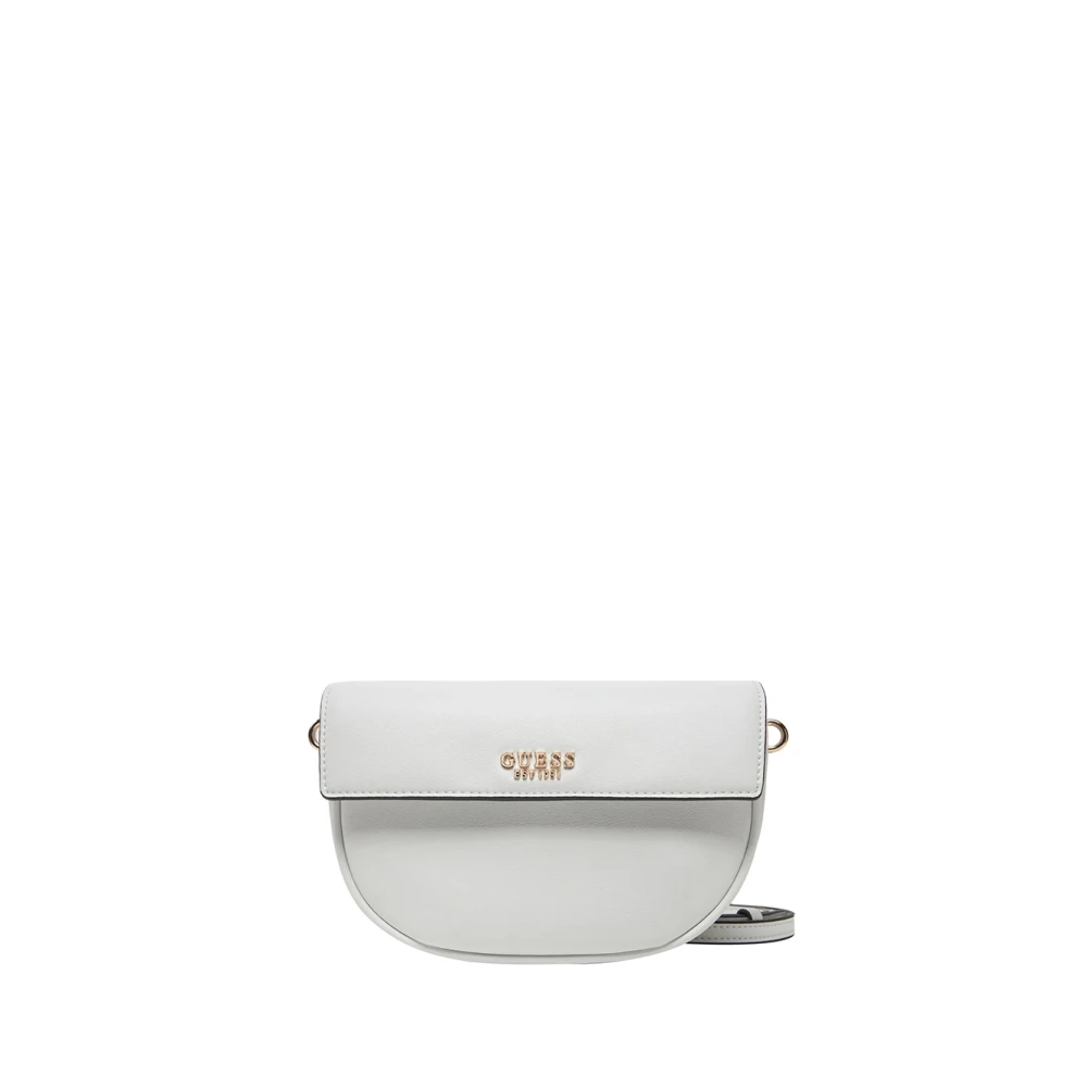 Guess Witte leren handtas met gouden details White Dames